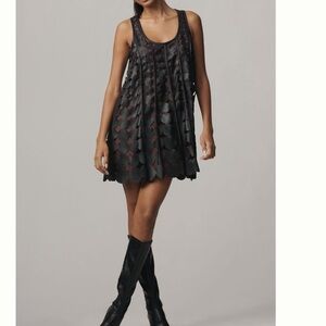 NWT Maeve Faux Leather Sleeveless Swing Dress XS